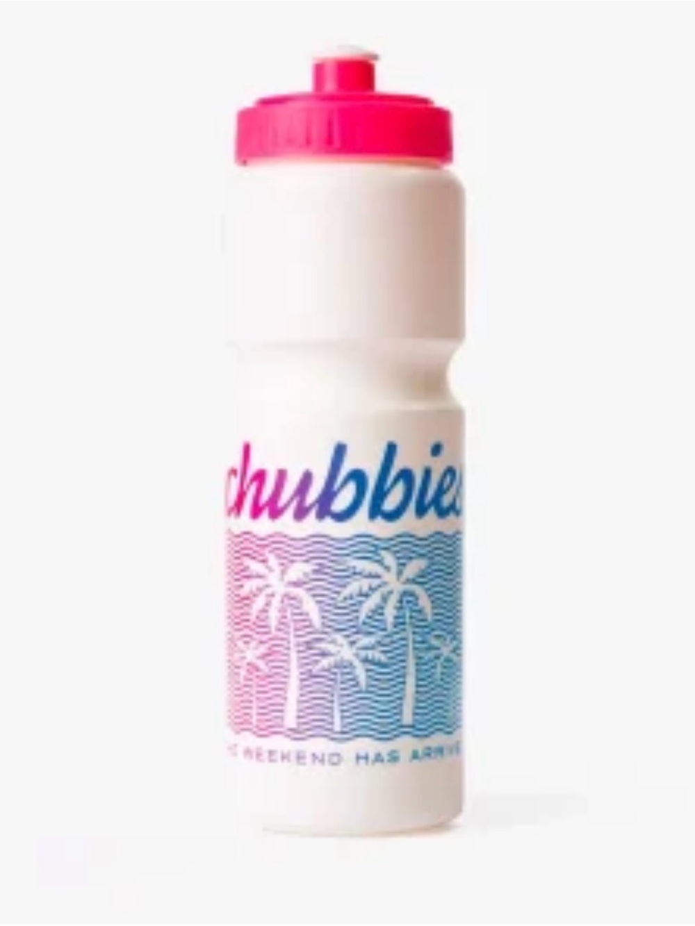 CHUBBIES WATER BOTTLE SQUEEZE WORKOUT SPORTS HYDRATION HYDRATE PINK BLUE WHITE
